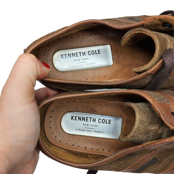 Kenneth Cole Shoes Mens 10 Brown Dressy Sneakers Leather Suede Lace Up main image 7